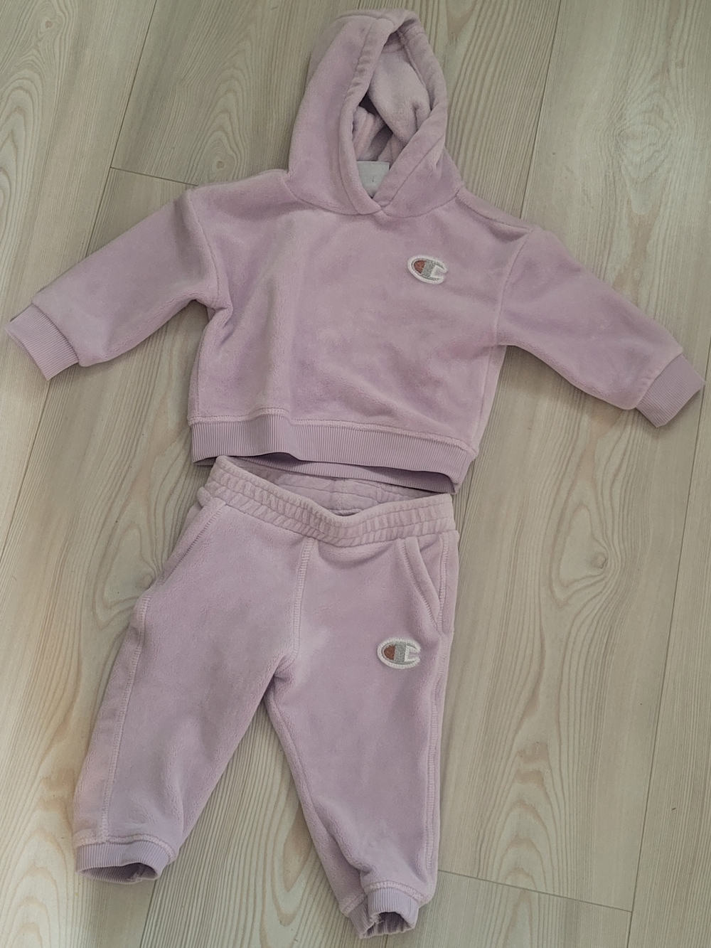 Baby Champion Light Purple Hooded Sweatshirt & Joggers Set